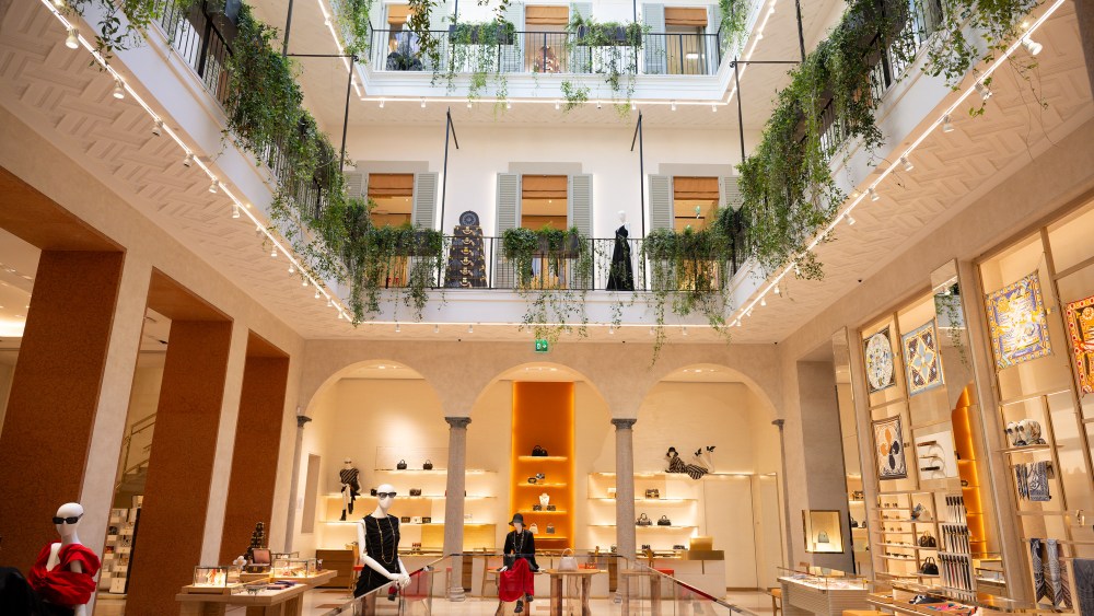 The Louis Vuitton flagship store on Via Montenapoleone in Milan.