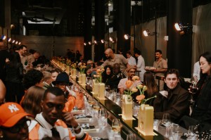 The scene at the Moncler + Mercedes-Benz by Nigo dinner and  launch event.