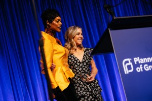 Laverne Cox and Amanda Zurawski