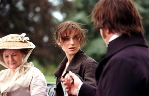 PRIDE AND PREJUDICE, Brenda Blethyn, Keira Knightley, Matthew Macfadyen, 2005, (c) Focus Features/courtesy Everett Collection