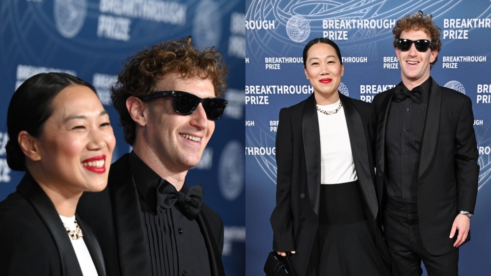 Mark Zuckerberg's wife Priscilla Chan wears suited look at the Breakthrough Prize 2025.