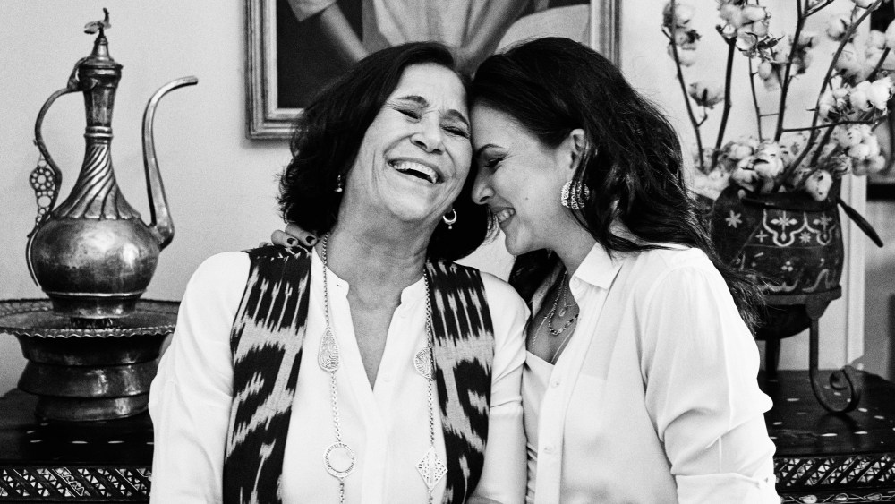 Azza Fahmy and her youngest daughter Amina Ghali.