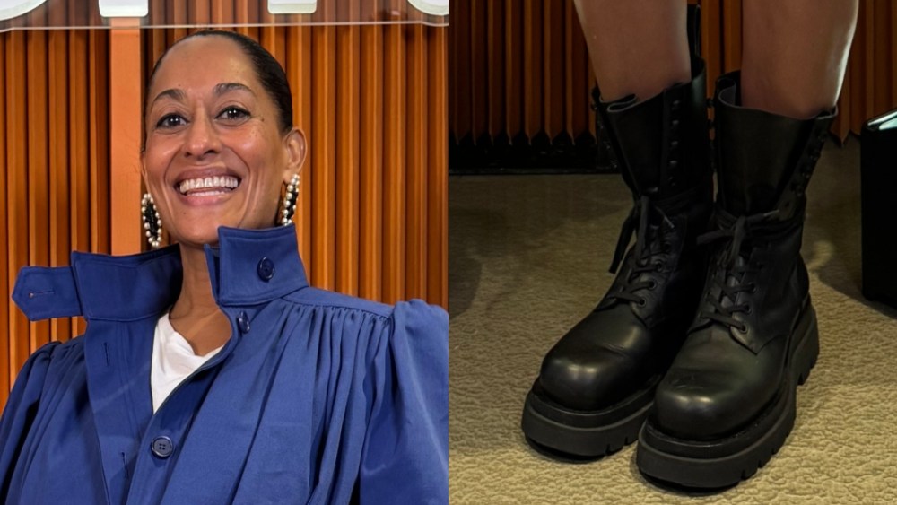 Tracee Ellis Ross wears bottega veneta at SoFi Stadium during Kendrick Lamar and SZA’s Grand National Tour on May 23