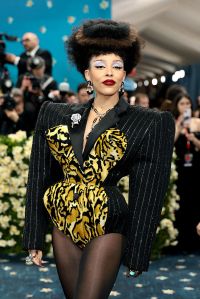 NEW YORK, NEW YORK - MAY 05: Doja Cat attends the 2025 Met Gala Celebrating "Superfine: Tailoring Black Style" at Metropolitan Museum of Art on May 05, 2025 in New York City.  (Photo by Dimitrios Kambouris/Getty Images for The Met Museum/Vogue)