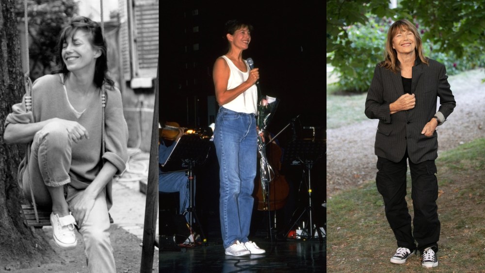 Jane Birkin through the years, sneaker style