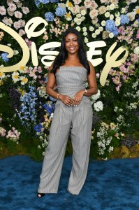 Javicia Leslie at the Disney 2025 Upfront Red Carpet held at North Javits Center on May 13, 2025 in New York, New York.