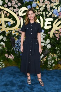 Rebecca Jarvis at the Disney 2025 Upfront Red Carpet held at North Javits Center on May 13, 2025 in New York, New York.