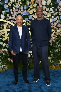 John Starks, Patrick Ewing at the Disney 2025 Upfront Red Carpet held at North Javits Center on May 13, 2025 in New York, New York.