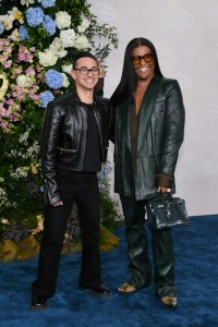 Christian Siriano, Law Roach at the Disney 2025 Upfront Red Carpet held at North Javits Center on May 13, 2025 in New York, New York.