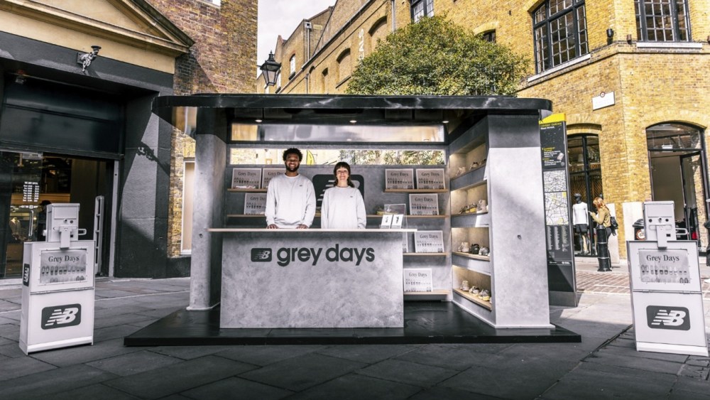 New Balance's Covent Garden kiosk, in the heart of Seven Dials.