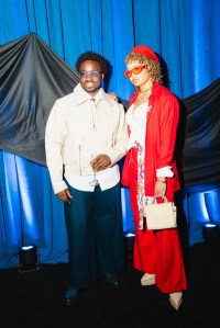 Racquel Dees, Kwasipaul Official at the LaQuan Smith at the Ludlow House with Samsung Galaxy Met Gala after party at Ludlow House on May 05, 2025 in New York, New York.