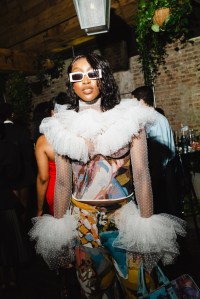 Flau'jae Johnson at the LaQuan Smith at the Ludlow House with Samsung Galaxy Met Gala after party at Ludlow House on May 05, 2025 in New York, New York.
