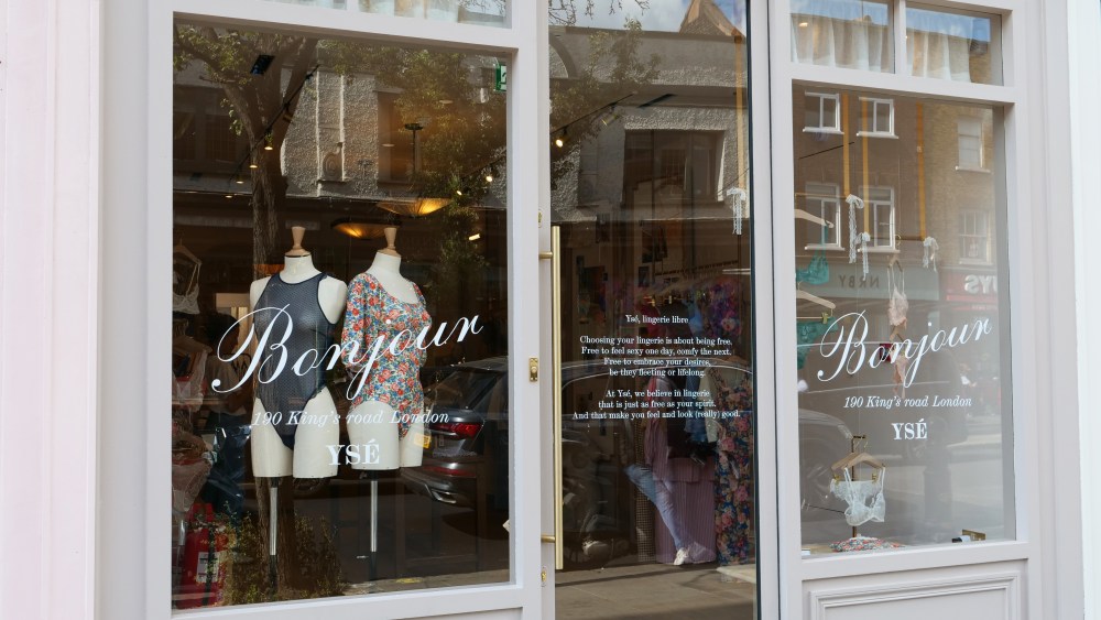 Outside of YSÉ's King's Road storefront.
