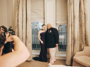 A look at Rachel Brosnahan getting ready for the Met Gala 2025 with Sergio Hudson.