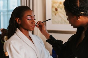 A look at  Sha'carri Richardson getting ready for in Met Gala 2025 with Valentino