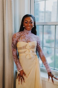 A look at Sha'carri Richardson getting ready for in Met Gala 2025 with Valentino