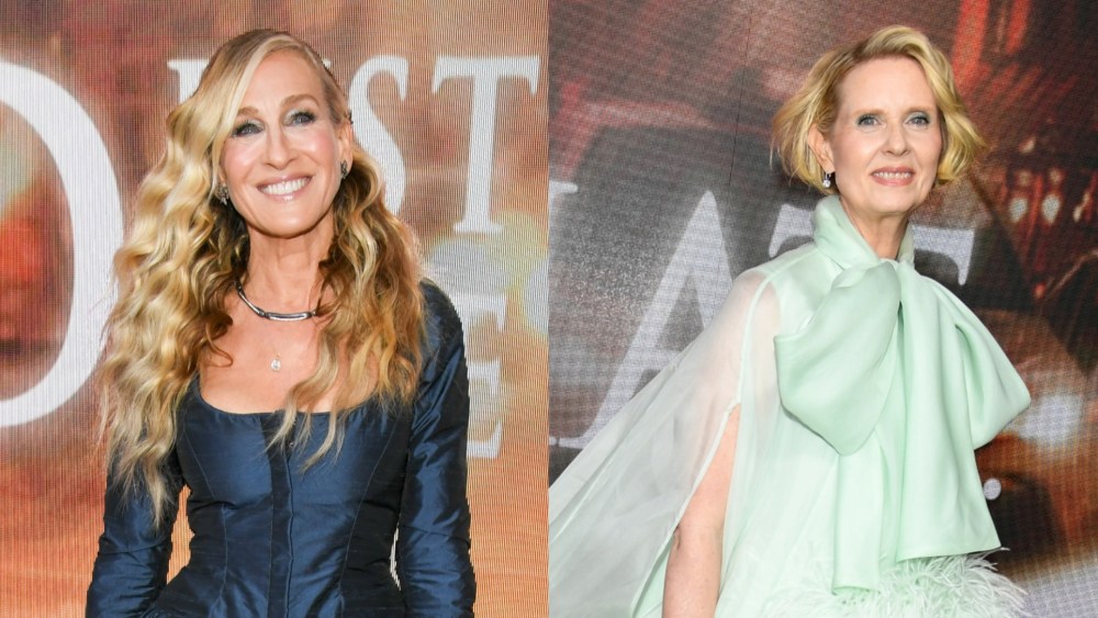 Sarah Jessica Parker, Cynthia Nixon at the photo call for Max Original Series "And Just Like That..." Season 3 held at the Crane Club on May 21, 2025 in New York, New York.