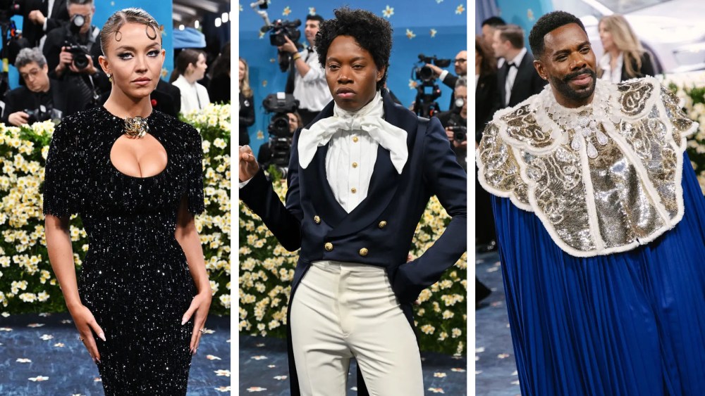 (L-R): Sydney Sweeney, Jeremy O. Harris and Colman Domingo at The 2025 Met Gala Celebrating "Superfine: Tailoring Black Style" held at the Metropolitan Museum of Art on May 05, 2025 in New York, New York, met gala best dressed