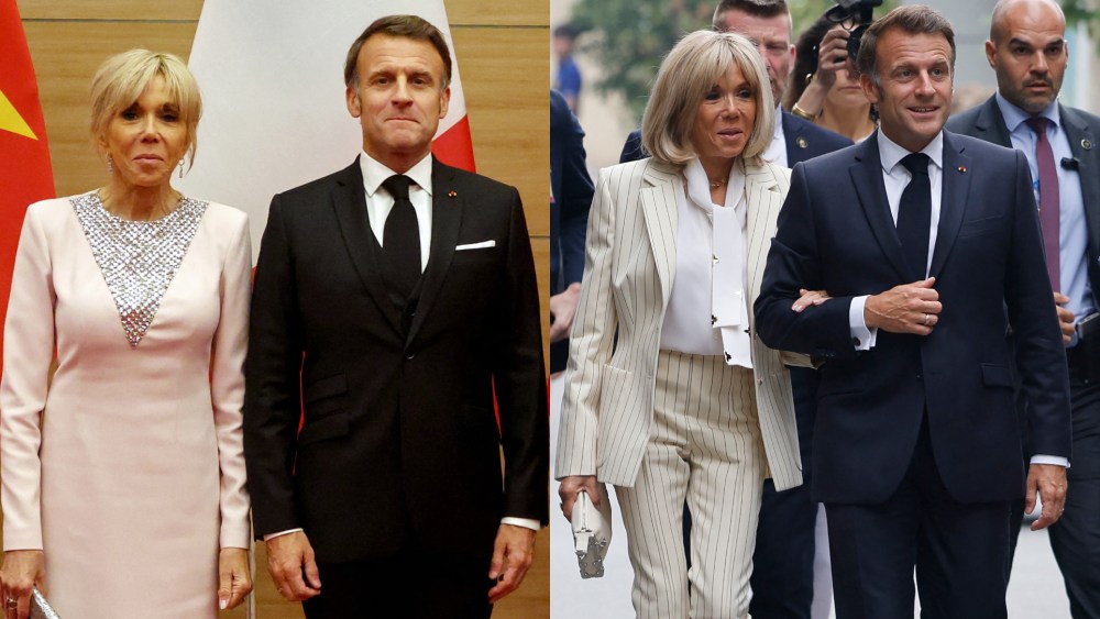 first lady Brigitte macron and french president Emmanuel Macron during state visit to Vietnam.