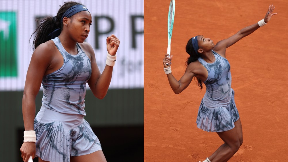 Coco Gauff wears New Balance at the 2025 French Open.