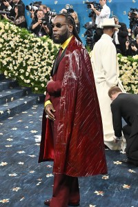 Burna Boy at The 2025 Met Gala Celebrating "Superfine: Tailoring Black Style" held at the Metropolitan Museum of Art on May 05, 2025 in New York, New York.