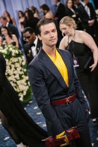 Patrick Schwarzenegger at The 2025 Met Gala Celebrating "Superfine: Tailoring Black Style" held at The Metropolitan Museum of Art on May 05, 2025 in New York, New York.