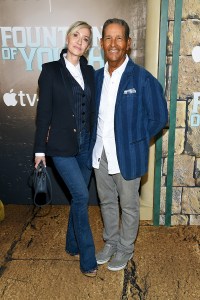 Hilary Gumbel, Bryant Gumbel at Apple's "Fountain of Youth" world premiere held at the American Museum of Natural History on May 19, 2025 in New York, New York.