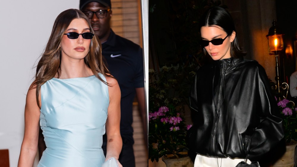 Hailey Bieber and Kendall Jenner in New York City.