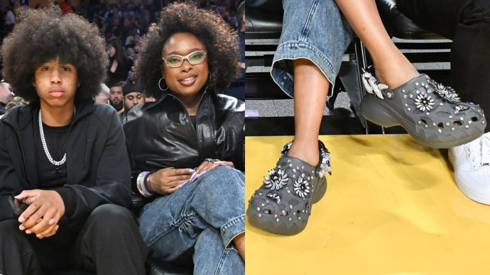 Jennifer Hudson, Crocs, Swarovski, Jibbitz, collaboration, platform, denim, Lakers, basketball