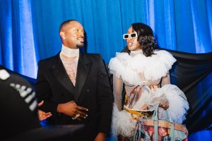 LaQuan Smith, Flau'jae Johnson at the LaQuan Smith at the Ludlow House with Samsung Galaxy Met Gala after party at Ludlow House on May 05, 2025 in New York, New York.