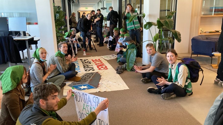 Tuesday’s protest was a part of a wider movement called "May:hem Against Maersk" that started May 5 and took place across several cities Europe. The last demonstration will take place Thursday.