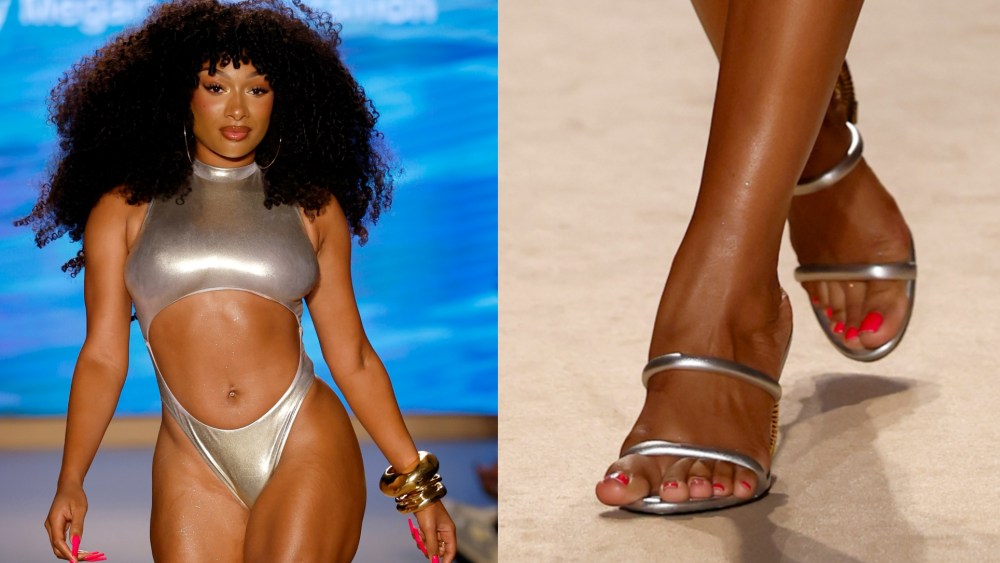 Megan Thee Stallion walks the runway at Hot Girl Summer by Megan Thee Stallion during Paraiso Miami Swim Week at The Paraiso Tent on Thursday.