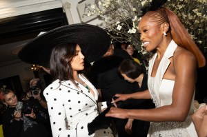 Priyanka Chopra, Keke Palmer at The Carlyle Hotel before the 2025 Met Gala: "Superfine: Tailoring Black Style" held at the Metropolitan Museum of Art on May 5, 2025 in New York, New York.