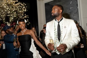 Gabrielle Union, Dwyane Wade at The Carlyle Hotel before the 2025 Met Gala: "Superfine: Tailoring Black Style" held at the Metropolitan Museum of Art on May 5, 2025 in New York, New York.