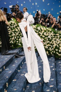 Zoe Saldana at The 2025 Met Gala Celebrating "Superfine: Tailoring Black Style" held at The Metropolitan Museum of Art on May 05, 2025 in New York, New York.