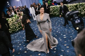 Ashley Graham at The 2025 Met Gala Celebrating "Superfine: Tailoring Black Style" held at The Metropolitan Museum of Art on May 05, 2025 in New York, New York.