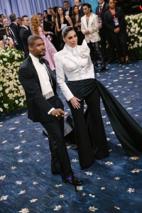 Usher, Jennifer Goicoechea at The 2025 Met Gala Celebrating "Superfine: Tailoring Black Style" held at The Metropolitan Museum of Art on May 05, 2025 in New York, New York.