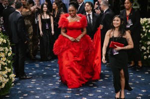 Chimamanda Ngozi Adichie at The 2025 Met Gala Celebrating "Superfine: Tailoring Black Style" held at The Metropolitan Museum of Art on May 05, 2025 in New York, New York.