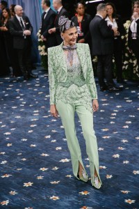 Giovanna Battaglia Engelbert at The 2025 Met Gala Celebrating "Superfine: Tailoring Black Style" held at The Metropolitan Museum of Art on May 05, 2025 in New York, New York.