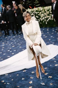 Taraji P. Henson at The 2025 Met Gala Celebrating "Superfine: Tailoring Black Style" held at The Metropolitan Museum of Art on May 05, 2025 in New York, New York.