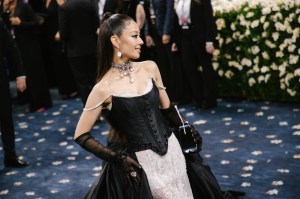 Gina Alice at The 2025 Met Gala Celebrating "Superfine: Tailoring Black Style" held at The Metropolitan Museum of Art on May 05, 2025 in New York, New York.