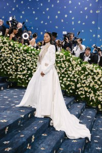 Aisha McShaw at The 2025 Met Gala Celebrating "Superfine: Tailoring Black Style" held at The Metropolitan Museum of Art on May 05, 2025 in New York, New York.