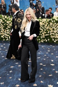 Olivia Sandelman at The 2025 Met Gala Celebrating "Superfine: Tailoring Black Style" held at the Metropolitan Museum of Art on May 05, 2025 in New York, New York.