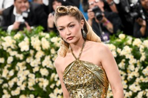 Gigi Hadid at The 2025 Met Gala Celebrating "Superfine: Tailoring Black Style" held at the Metropolitan Museum of Art on May 05, 2025 in New York, New York.