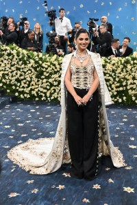 Isha M. Ambani at The 2025 Met Gala Celebrating "Superfine: Tailoring Black Style" held at the Metropolitan Museum of Art on May 05, 2025 in New York, New York.