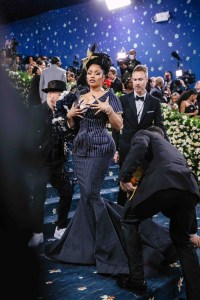 Nicki Minaj in Thom Browne at the 2025 Met Gala
