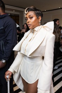 Taraji P. Henson at The Mark Hotel before the 2025 Met Gala: "Superfine: Tailoring Black Style" held at the Metropolitan Museum of Art on May 5, 2025 in New York, New York.