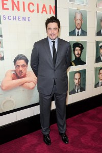 Benicio del Toro at Focus Features' "The Phoenician Scheme" New York premiere held at Jazz at Lincoln Center on May 28, 2025 in New York, New York.