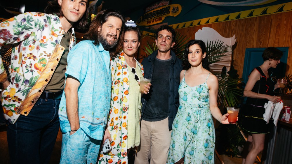 Presley Oldham, B.J. Novak, and Rachel Antonoff