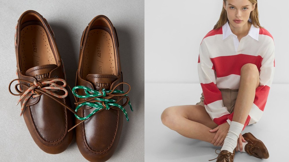 aritzia x sperry boat shoe collaboration